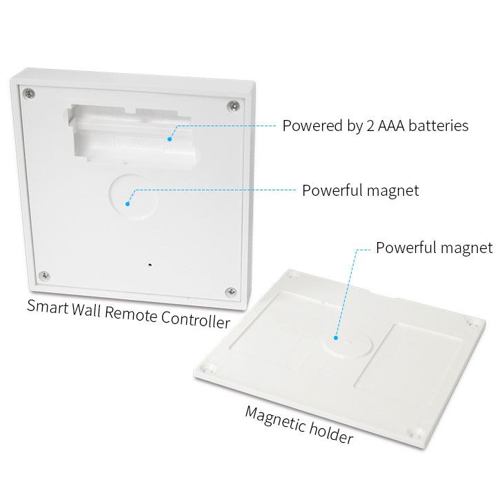 WR02RF 4-Zone RF Wireless Magnetic Battery Powered Panel Wall Remote For WB5, Milight (DIM & CCT) WR02RF 4-Zone RF Wireless Magnetic Battery Powered Panel Wall Remote For WB5, Milight (DIM & CCT)